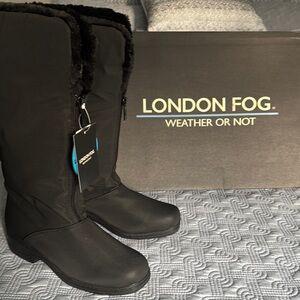 London Fog Black Winter & Rain Boots